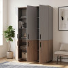 Kleiderschrank Doros Thorn Cremona Cannolo/Grau 3 Türen Kleiderstange 135x51,6x200 (44900503)