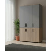 Kleiderschrank Doros Thorn Cremona Cannolo/Grau 3 Türen Kleiderstange 135x51,6x200 (44900503)