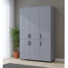 Kleiderschrank Doros Thorn Grau 3 Türen Kleiderstange 135x51,6x200 (44900487)