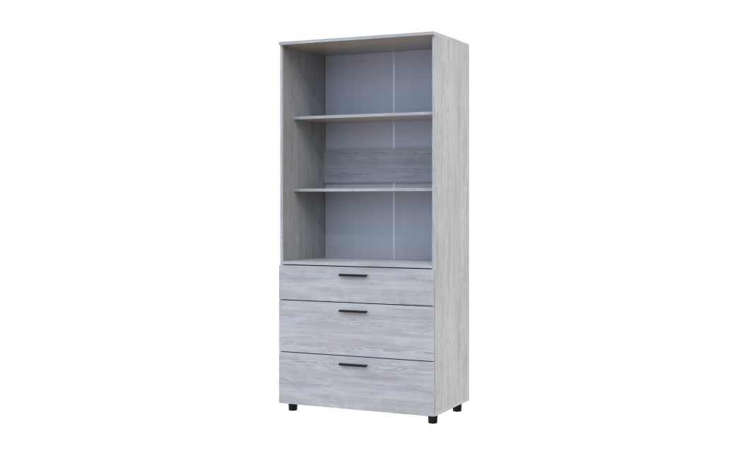 Kleiderschrank Doros Thorn Natti Kiefer 2 Türen 3 Schubladen Böden 90x51,6x200 (44900434)