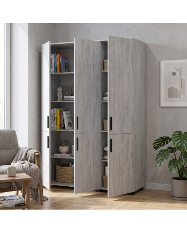 Kleiderschrank Doros Thorn Natti Kiefer 3 Türen Böden 135x51,6x200 (44900480)