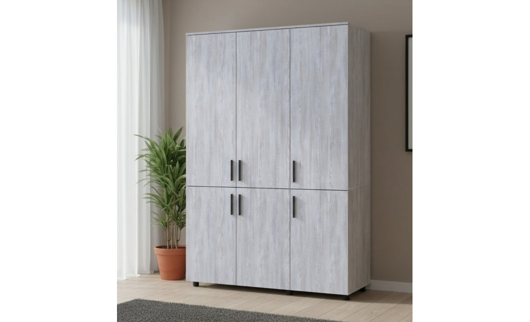 Kleiderschrank Doros Thorn Natti Kiefer 3 Türen Kleiderstange 135x51,6x200 (44900479)