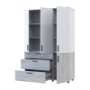 Kleiderschrank Doros Thorn Natti Kiefer/Weiß 3 Türen 3 Schubladen Böden 135x51,6x200 (44900510)
