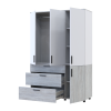 Kleiderschrank Doros Thorn Natti Kiefer/Weiß 3 Türen 3 Schubladen Kleiderstange 135x51,6x200 (44900509)