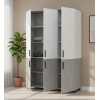 Kleiderschrank Doros Thorn Natti Kiefer/Weiß 3 Türen Böden 135x51,6x200 (44900508)