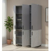 Kleiderschrank Doros Thorn Natti Kiefer/Grau 3 Türen Böden 135x51,6x200 (44900512)