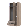 Kleiderschrank Doros Lukas mit Drehtüren Sonoma Eiche 3 Türen 120x50x240 (80737799)