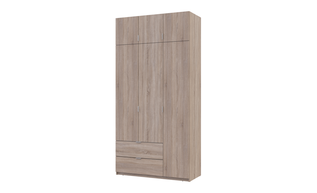 Kleiderschrank Doros Lukas mit Drehtüren Sonoma Eiche 3 Türen 120x50x240 (80737799)