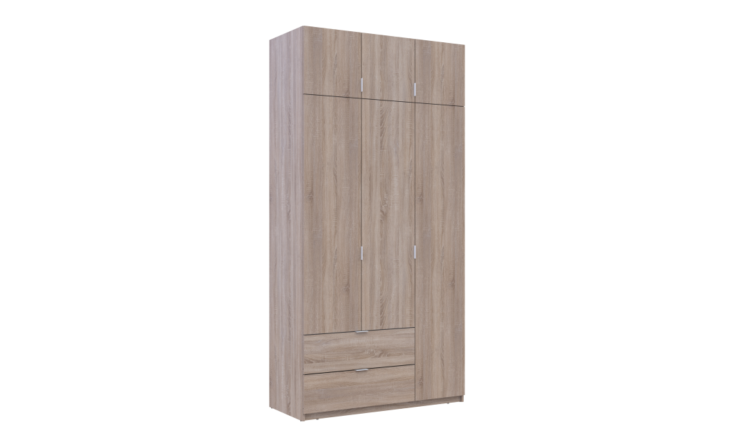 Kleiderschrank Doros Lukas mit Drehtüren Sonoma Eiche 3 Türen 120x50x240 (80737799)