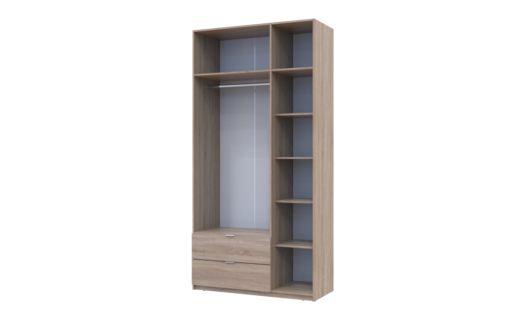 Kleiderschrank Doros Lukas mit Drehtüren Sonoma Eiche 3 Türen 120x50x240 (80737799)