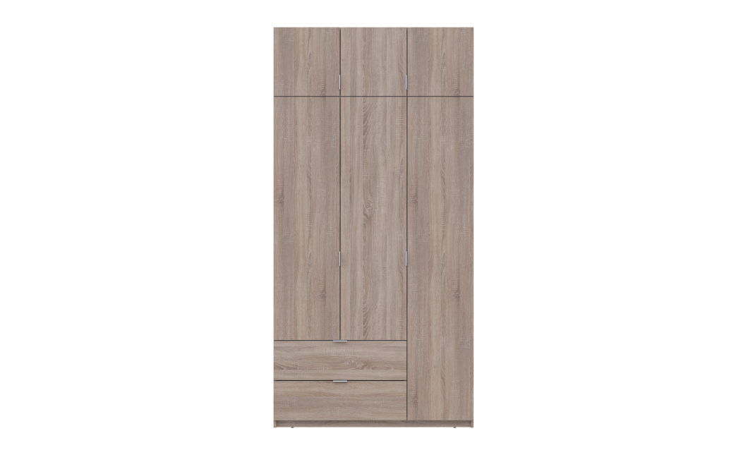 Kleiderschrank Doros Lukas mit Drehtüren Sonoma Eiche 3 Türen 120x50x240 (80737799)