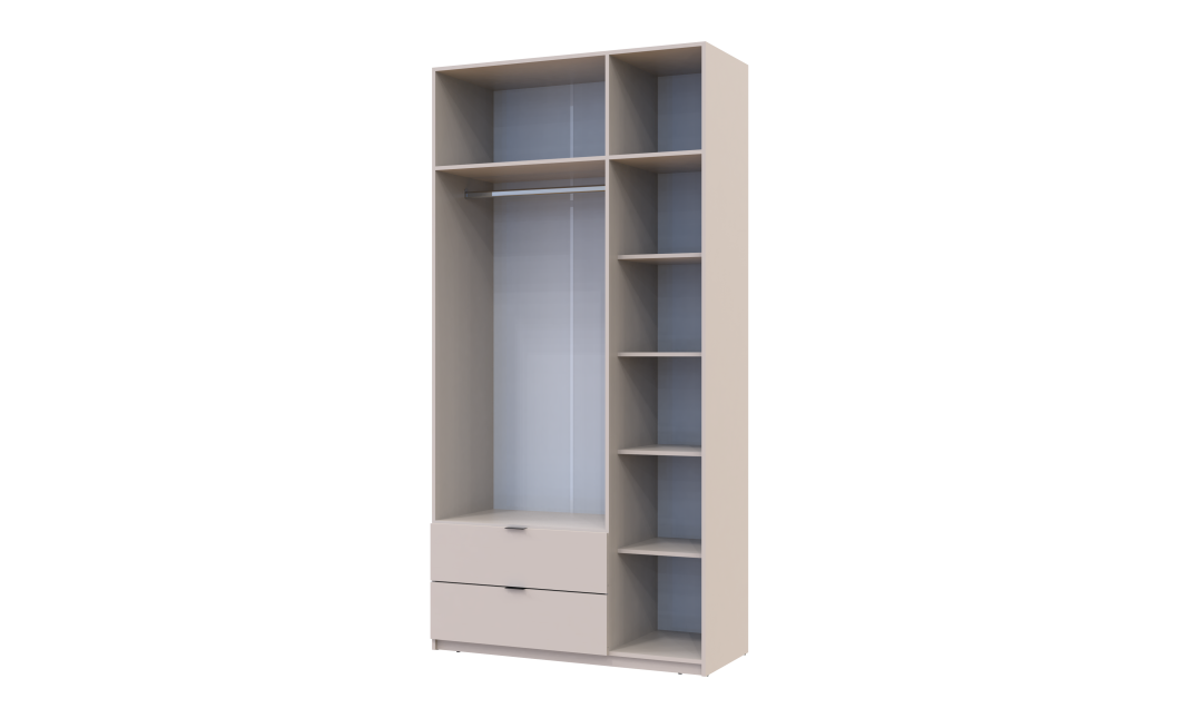 Kleiderschrank Doros Lukas mit Drehtüren Kaschmir 3 Türen 120x50x240 (80737798)