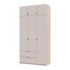 Kleiderschrank Doros Lukas mit Drehtüren Kaschmir 3 Türen 120x50x240 (80737798)