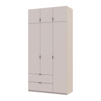 Kleiderschrank Doros Lukas mit Drehtüren Kaschmir 3 Türen 120x50x240 (80737798)
