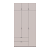 Kleiderschrank Doros Lukas mit Drehtüren Kaschmir 3 Türen 120x50x240 (80737798)