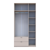Kleiderschrank Doros Lukas mit Drehtüren Kaschmir 3 Türen 120x50x240 (80737798)