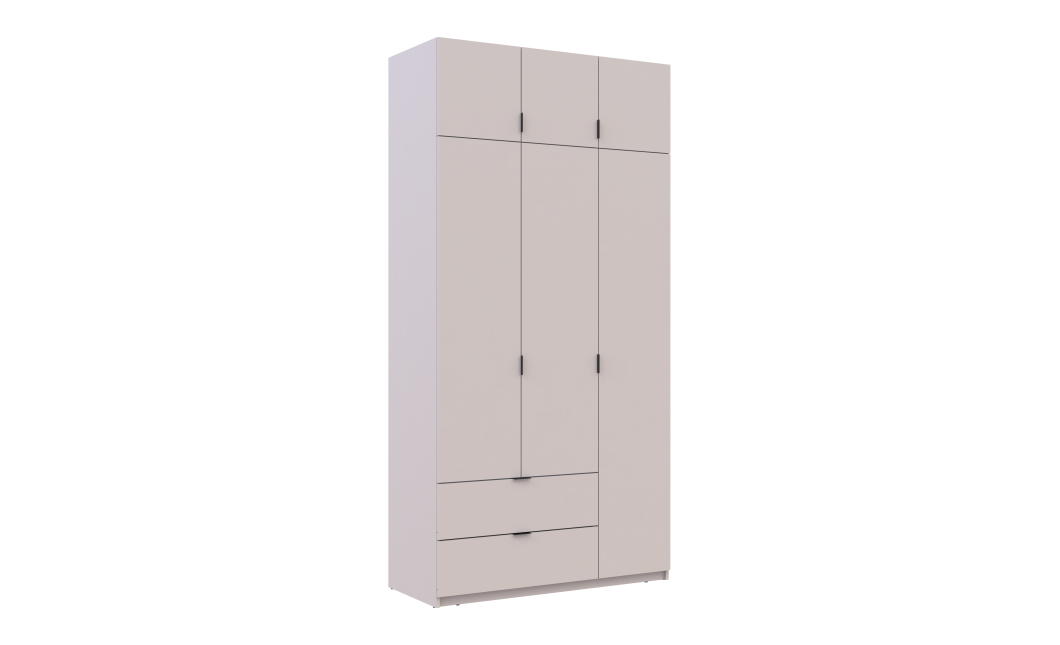 Kleiderschrank Doros Lukas mit Drehtüren Kaschmir 3 Türen 120x50x240 (80737798)