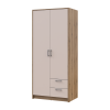 Kleiderschrank Doros Rondi mit Drehtüren Artisan Eiche / Kaschmir 2 Türen 82x52x195 (80737805)
