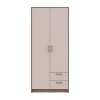 Kleiderschrank Doros Rondi mit Drehtüren Artisan Eiche / Kaschmir 2 Türen 82x52x195 (80737805)