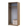 Kleiderschrank Doros Rondi mit Drehtüren Artisan Eiche / Kaschmir 2 Türen 82x52x195 (80737805)