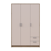 Kleiderschrank Doros Rondi mit Drehtüren Artisan Eiche / Kaschmir 3 Türen 121x52x195 (80737815)