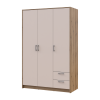 Kleiderschrank Doros Rondi mit Drehtüren Artisan Eiche / Kaschmir 3 Türen 121x52x195 (80737815)
