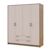 Kleiderschrank Doros Rondi mit Drehtüren Artisan Eiche / Kaschmir 4 Türen 160x52x195 (80737825)