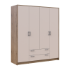 Kleiderschrank Doros Rondi mit Drehtüren Artisan Eiche / Kaschmir 4 Türen 160x52x195 (80737825)