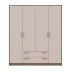 Kleiderschrank Doros Rondi mit Drehtüren Artisan Eiche / Kaschmir 4 Türen 160x52x195 (80737825)