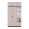 Kleiderschrank Doros Rondi mit Drehtüren und Spiegel Artisan Eiche / Kaschmir 3 Türen 121x52x236 (80737821)