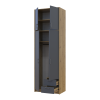 Kleiderschrank Doros Rondi mit Drehtüren mit Oberschrank Artisan Eiche / Graphitgrau 2 Türen 82x52x260 (42005186)