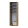Kleiderschrank Doros Rondi mit Drehtüren mit Oberschrank Artisan Eiche / Kaschmir 2 Türen 82x52x260 (42005192)
