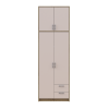 Kleiderschrank Doros Rondi mit Drehtüren mit Oberschrank Artisan Eiche / Kaschmir 2 Türen 82x52x260 (42005192)