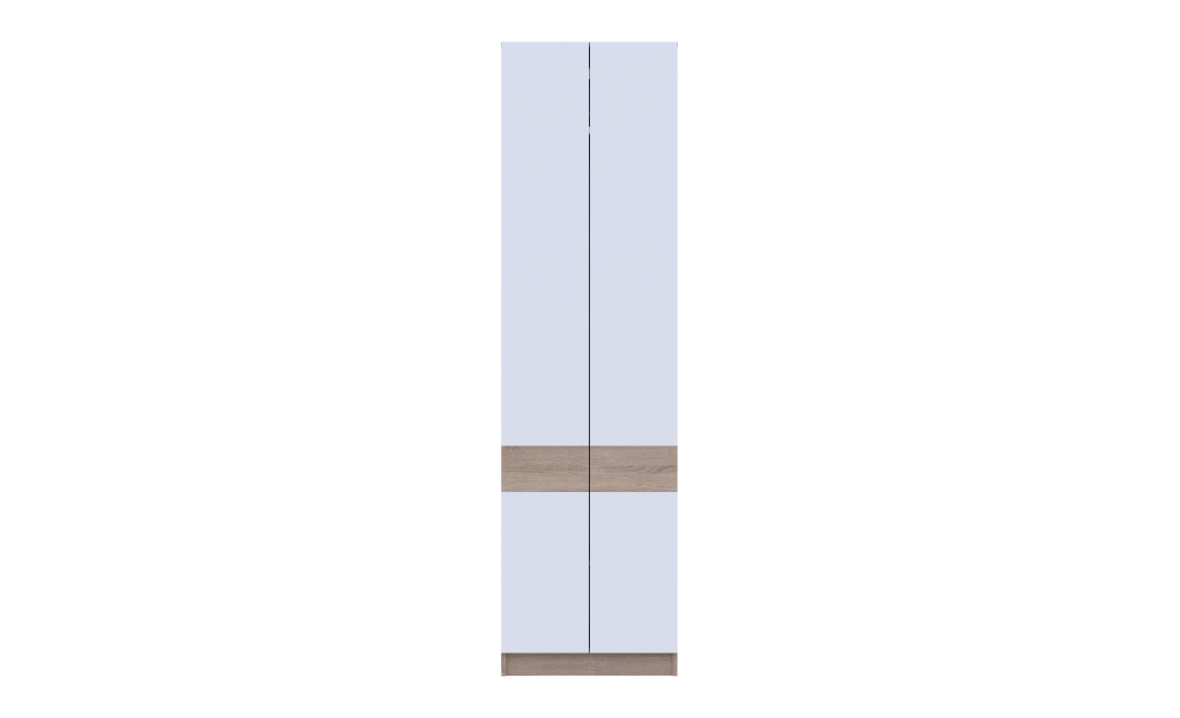 Kleiderschrank Doros Sola mit Drehtüren Sonoma Eiche / Weiß 60x40x215 (44900344)