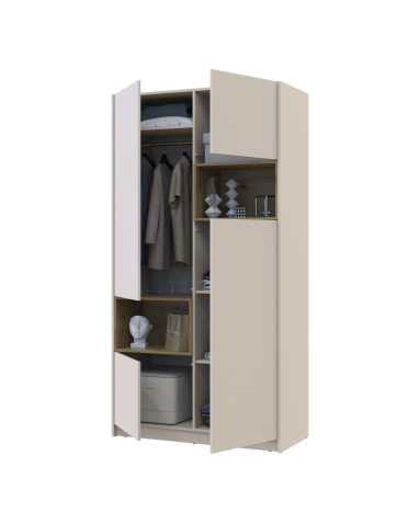Kleiderschrank Doros Dale Kaschmir/Artisan Eiche 2 Türen 115,2x52x220 (80737725)