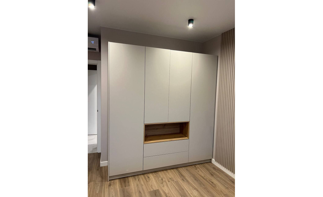 Kleiderschrank Doros Dale Kaschmir/Artisan Eiche 4 Türen 206x52x220 (80737727)