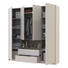 Kleiderschrank Doros Dale Kaschmir/Artisan Eiche 4 Türen 206x52x220 (80737727)