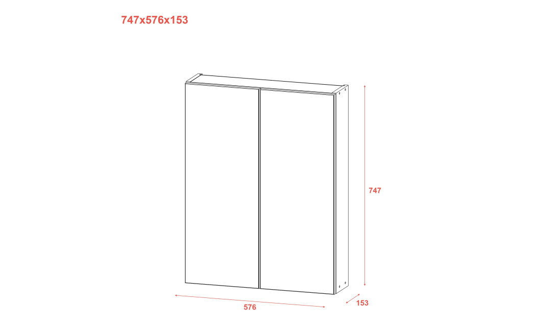 Badezimmerschrank Doros Mira Weiß 57,8x15,4x76,4 (41510108)