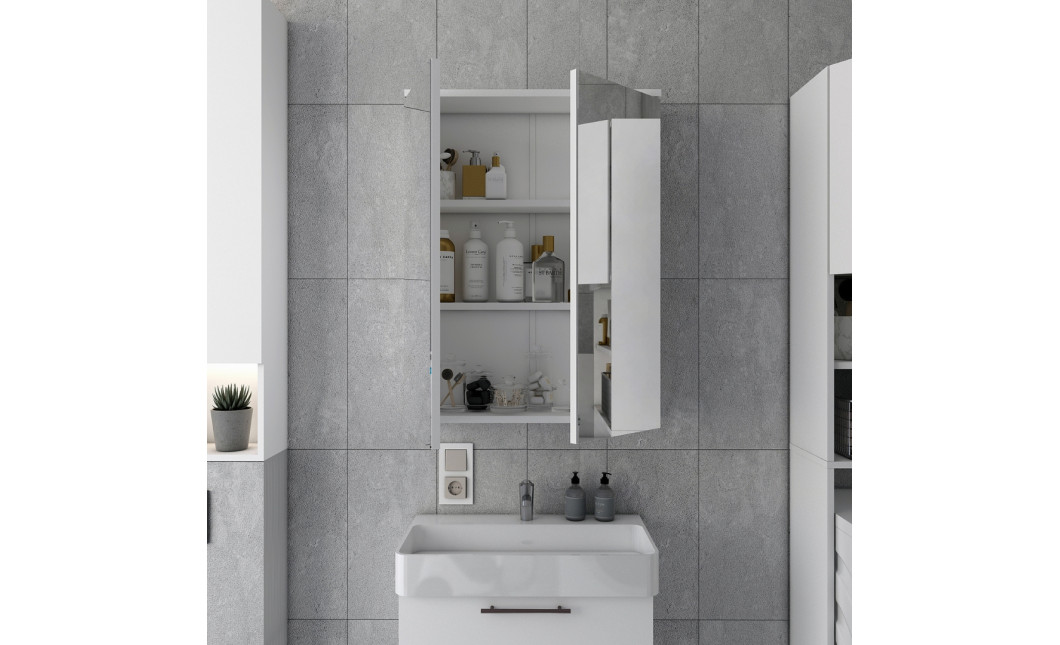 Badezimmerschrank Doros Mira Weiß 57,8x15,4x76,4 (41510108)