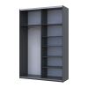 Kleiderschrank Doros G-Caiser Schiebetüren Anthrazit Weiß 1 Tür 1 Spiegel 3 Türen 160x60x240 (42005415)