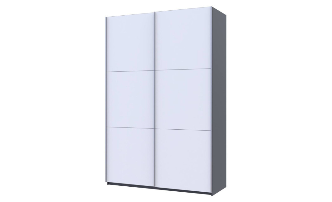 Kleiderschrank Doros G-Caiser Schiebetüren Anthrazit Weiß 2 Türen 160x60x240 (42005410)