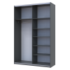 Kleiderschrank Doros G-Caiser Schiebetüren Anthrazit Weiß 2 Türen 160x60x240 (42005410)