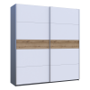 Kleiderschrank Doros G-Caiser Schiebetüren Anthrazit Weiß Ewok Eiche Einsatz 2 Türen 220x60x240 (42005418)