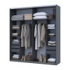 Kleiderschrank Doros G-Caiser Schiebetüren Anthrazit Weiß Ewok Eiche Einsatz 2 Türen 220x60x240 (42005418)