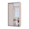 Kleiderschrank Doros City Light Schiebetüren Kaschmir mit Spiegel 2 Türen 120x45x225 (80736338)