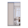 Kleiderschrank Doros City Light Schiebetüren Kaschmir mit Spiegel 2 Türen 120x45x225 (80736338)