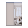 Kleiderschrank Doros City Schiebetüren Kaschmir mit Beleuchtung und Spiegel 2 Türen 150x45x225 (80736356)