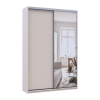 Kleiderschrank Doros City Schiebetüren Kaschmir mit Beleuchtung und Spiegel 2 Türen 150x45x225 (80736356)