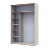 Kleiderschrank Doros City Light Schiebetüren Kaschmir mit Spiegel 2 Türen 150x60x225 (80736353)