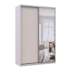 Kleiderschrank Doros City Light Schiebetüren Kaschmir mit Spiegel 2 Türen 150x60x225 (80736353)